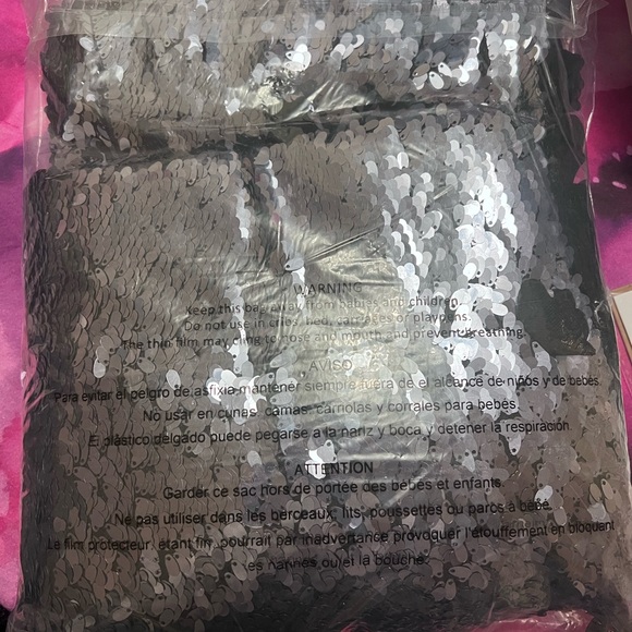 NWT | Dress the Population - “Priscilla” Sequin Halter Backless Gown, Gunmetal - Picture 5 of 6